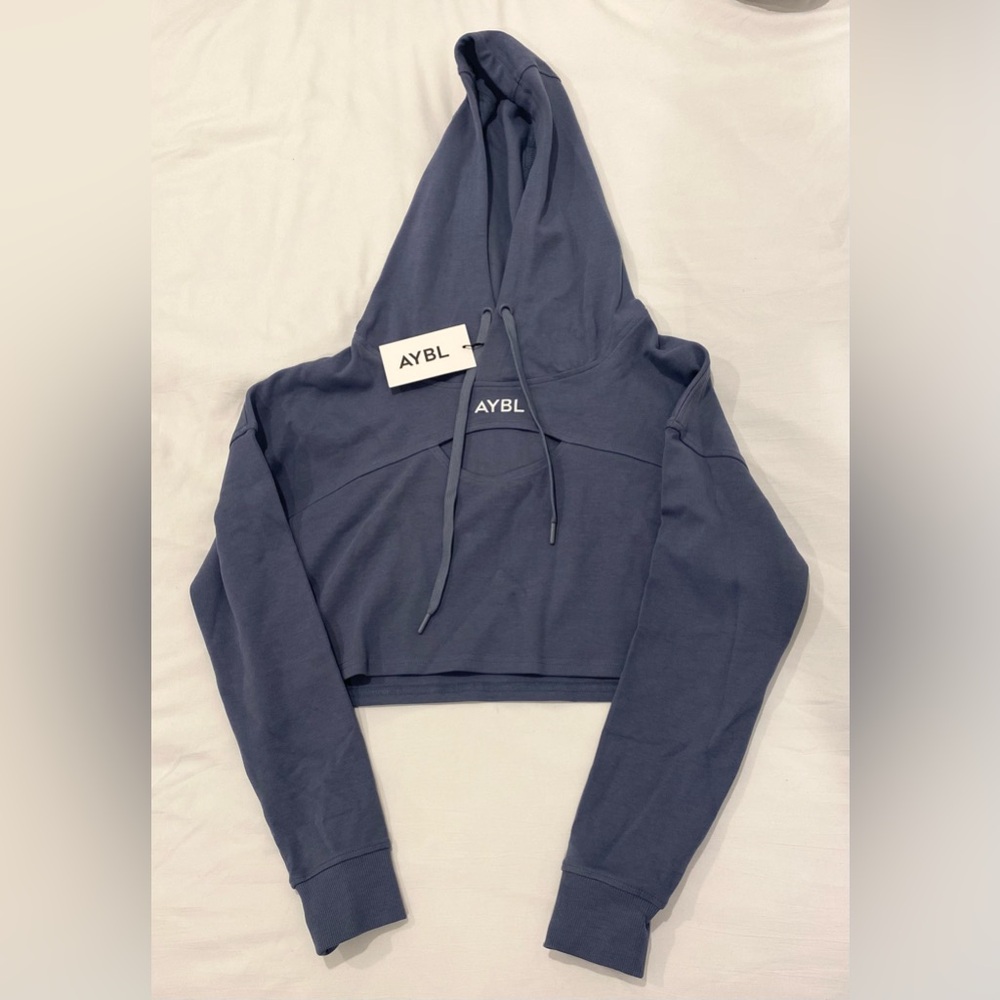 AYBL cropped hoodie with cut out detail